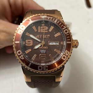NWT Mens Jet Set WB30 watch Brown and Gold